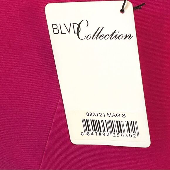 NWT BLVD Collection Women’s Sz Sm Hot Pink Halter Open Back Above Knee Bodycon - Picture 13 of 14